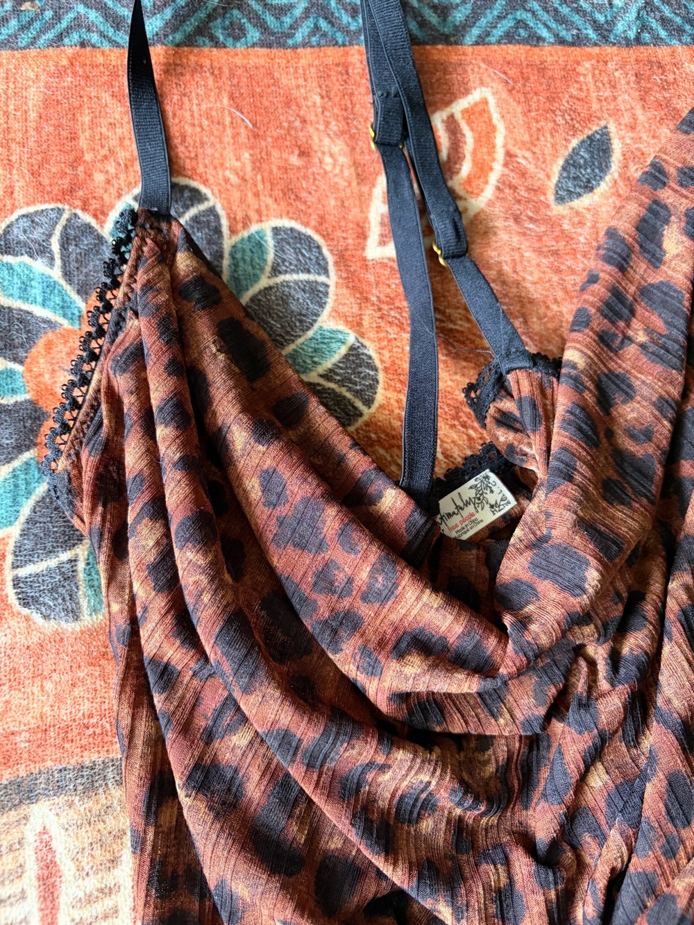 Free People Brown Leopard Print Maxi Dress - Picture 3 of 5